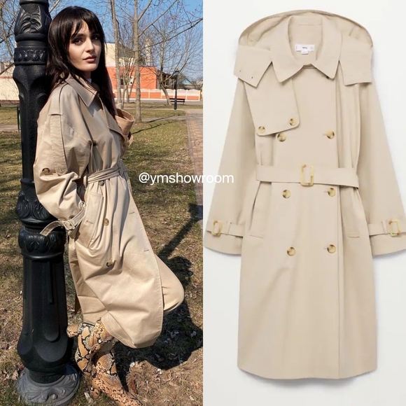 NWT Mango Beige Trench Coat - Picture 1 of 4